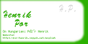henrik por business card
